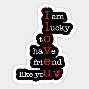 I love You Sticker